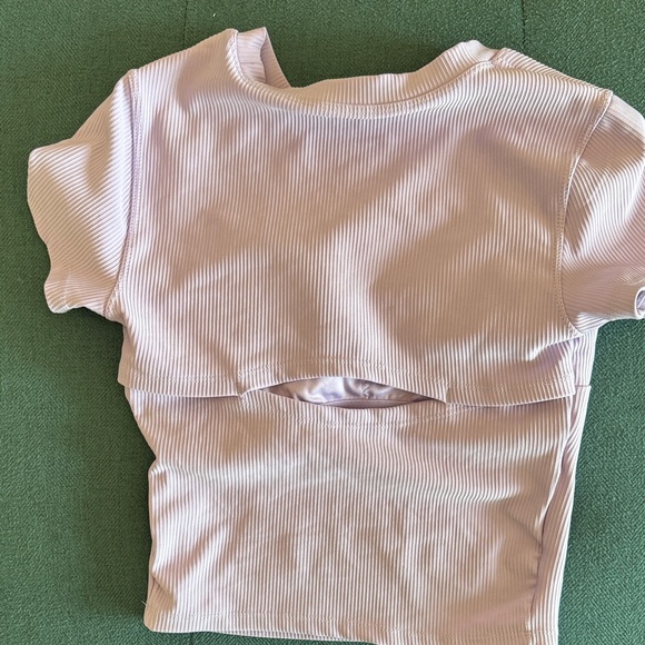 Lilac Ribbed T-Shirt - Picture 4 of 4